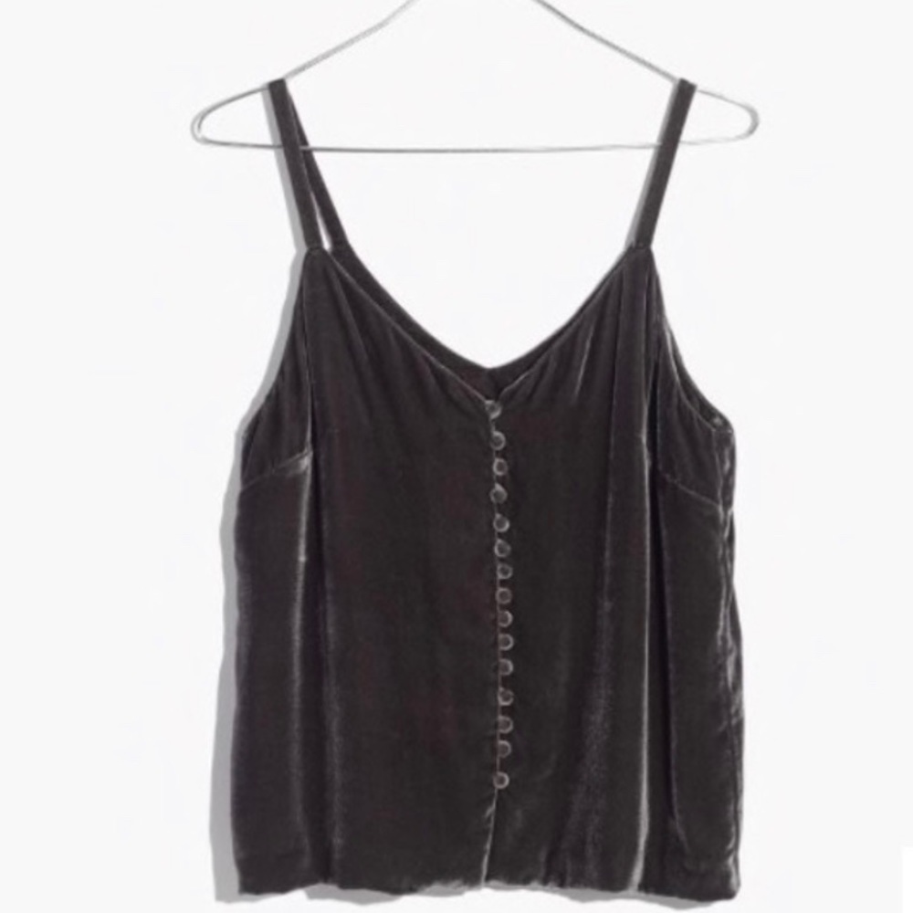 Madewell Velvet Button Down Tank